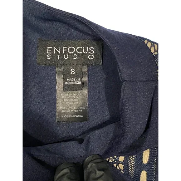 En Focus Studio Womens Geometric Pattern Dress Size 8 - Picture 2 of 4